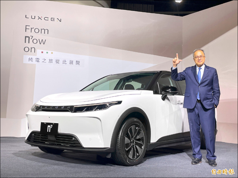 裕隆昨召開法說會，裕隆表示，旗下納智捷LUXGEN n7電動車，第１波單月交車量約1200-1500輛，預計第２季到第３季展開第2波預購。 （記者楊雅民攝）