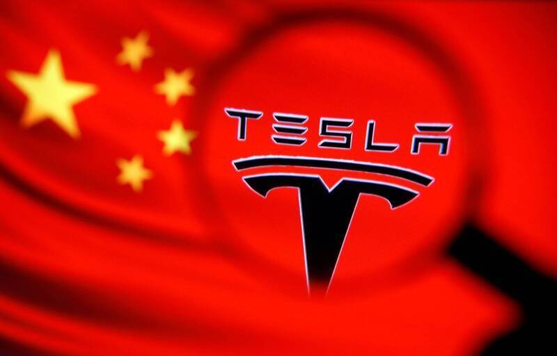 特斯拉（Tesla）入圍中國黨政機關採購車。（路透）