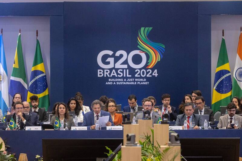 G20成員國在峰會上同意一同努力，推動向超級富豪徵稅。（彭博）