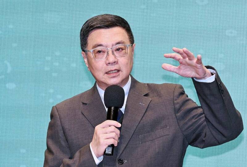 行政院院長卓榮泰5日出席「金融反詐高階論壇」，並應該邀致詞。（記者方賓照攝）