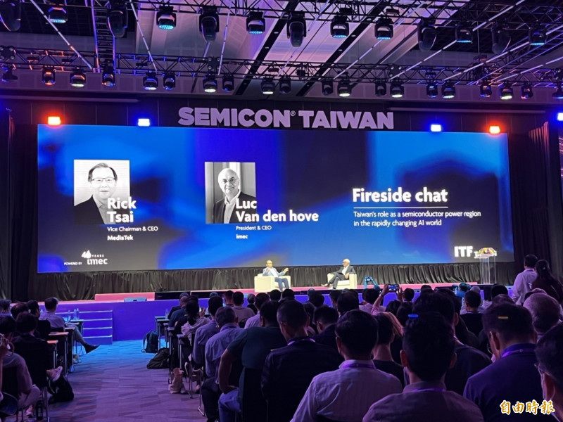 聯發科副董事長暨執行長蔡力行今日出席國際半導體展SEMICON Taiwan 2024論壇。（記者卓怡君攝）