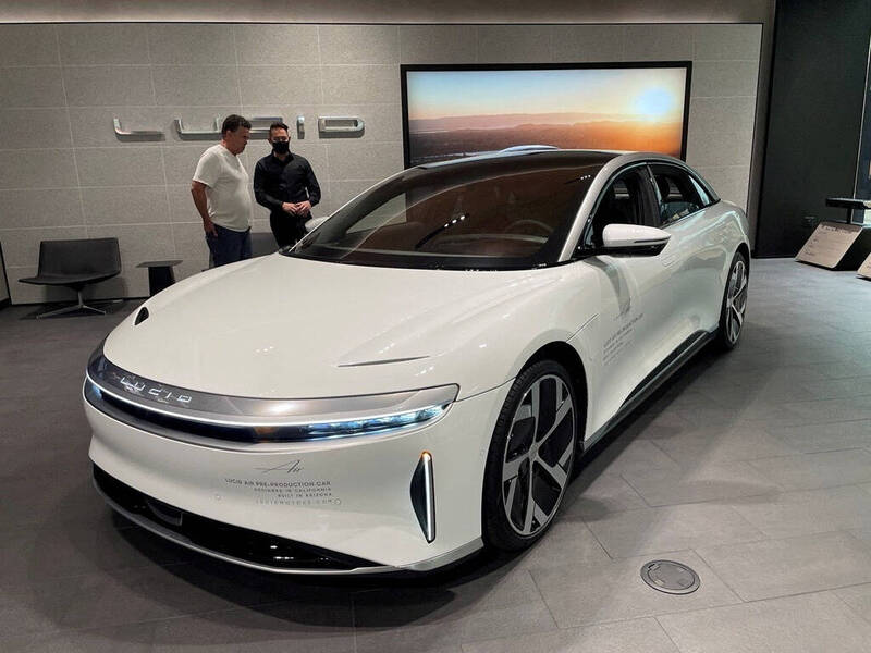 Lucid Air已在2021年9月開始交付。（路透）