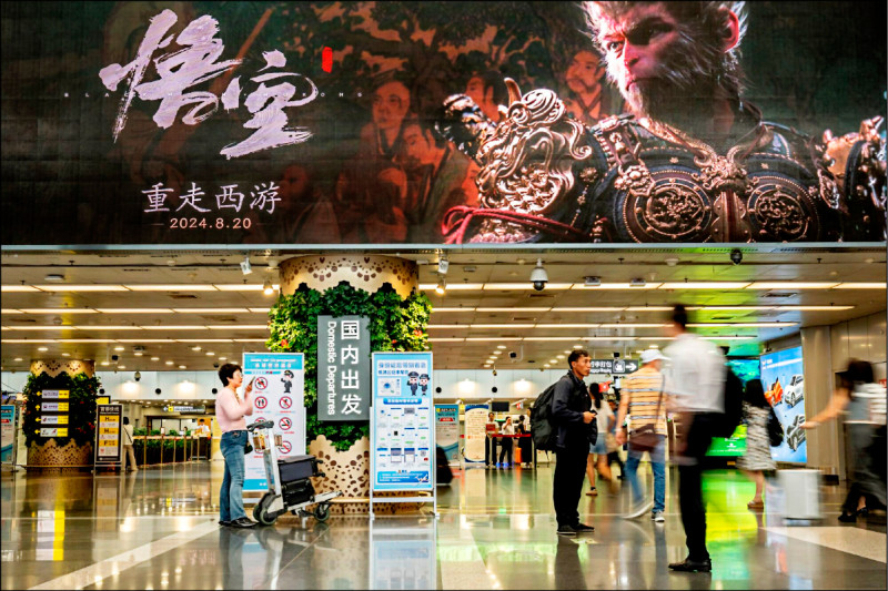 中國《黑神話：悟空》遊戲熱賣，讓台灣遊戲產業的發展備受矚目。
（彭博）