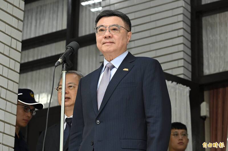 行政院長卓榮泰立法院備詢前受訪。（記者陳逸寬攝）