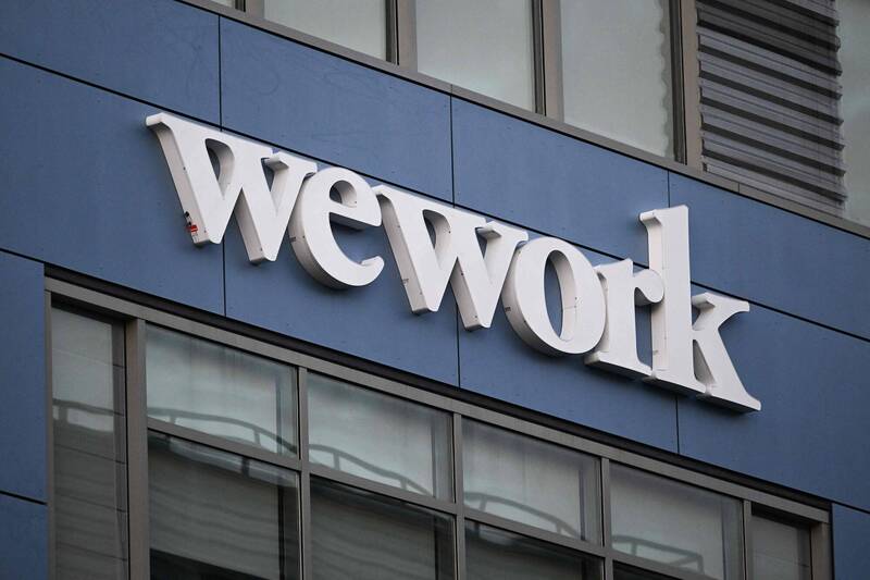 WeWork掛牌後始終未解決虧損問題，2023年11月聲請破產保護。（法新社資料照）