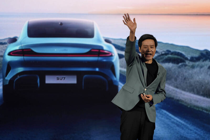 小米「All in」造車，第一輛電動車的投資額是同行的10倍。（美聯社）