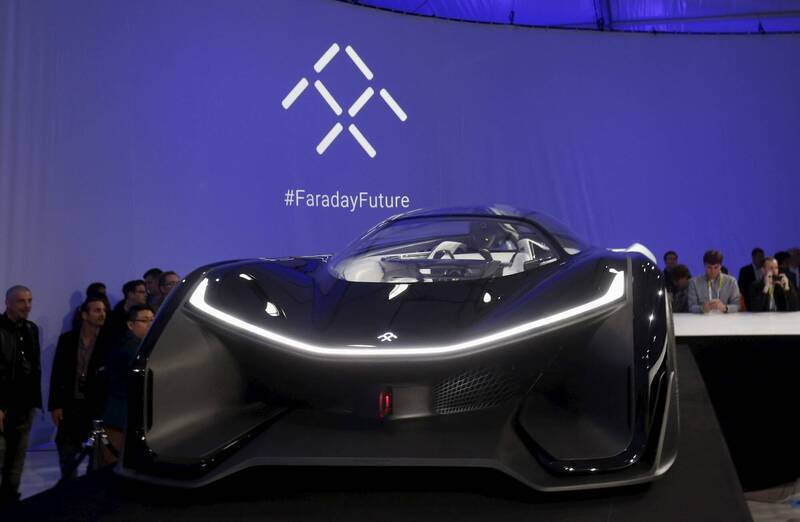 美國電動汽車公司「法拉第未來（Faraday Future，FF）」。（示意圖，路透）