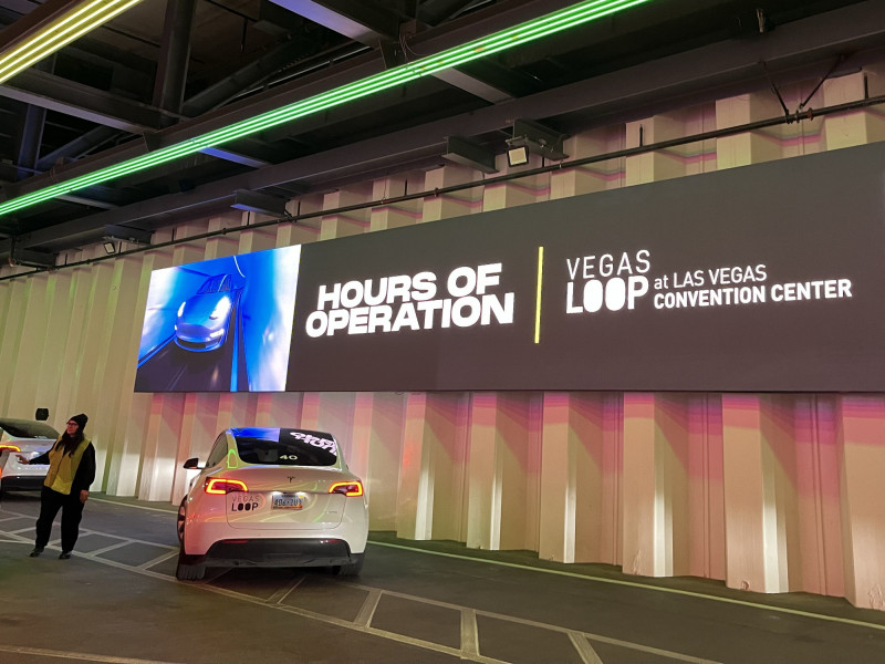 Vegas Loop號稱擁有比地鐵更快的速度、更小的車站。（記者徐子苓攝）