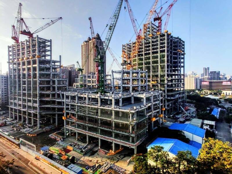 富邦凹子底開發案「快速長高中」。（圖擷自高雄好過日臉書）