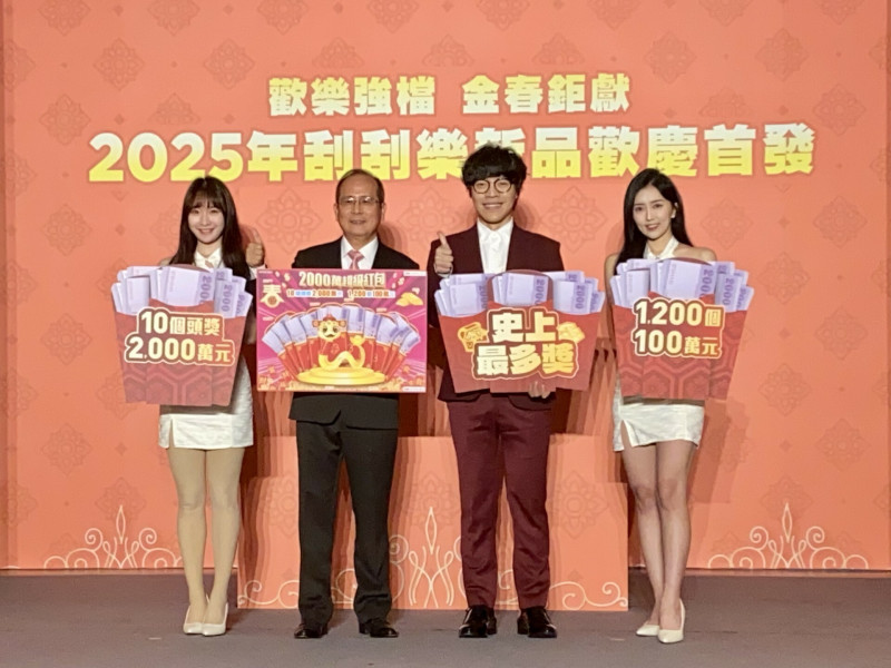 台彩表示，「2000萬超級紅包」刮刮樂，已刮出3個2000萬元、141個100萬元。 （記者鄭琪芳攝）