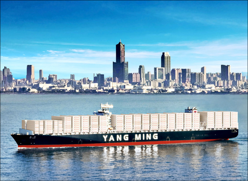 運價連5跌 ，東到美東航線跌破5000美元。（陽明提供）