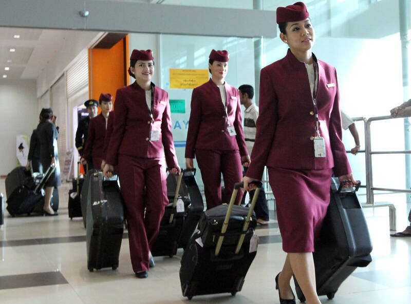 卡達航空在座椅舒適度、餐飲、機組人員服務、Wifi等多個指標中表現優異。（資料照，美聯社）