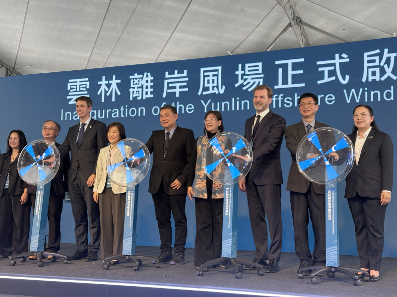 雲林離岸風場今（4）日正式啟用。（記者李文德攝）