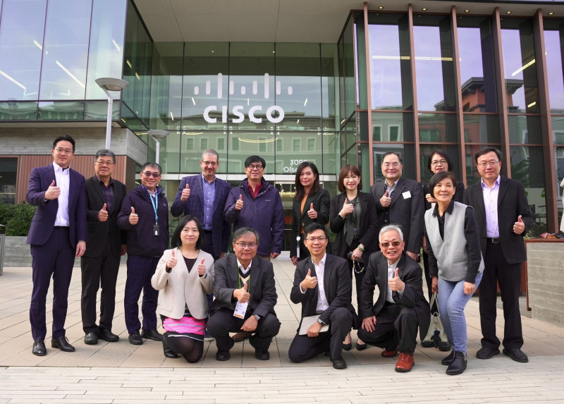高市府團隊拜訪全球網路通訊與資安領導廠商思科（Cisco）。（高雄市經發局提供）