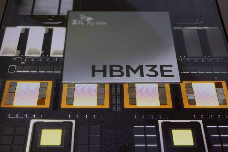 記憶體大廠SK海力士搭上AI熱潮，在高頻寬記憶體（HBM）領先三星。（彭博資料照）