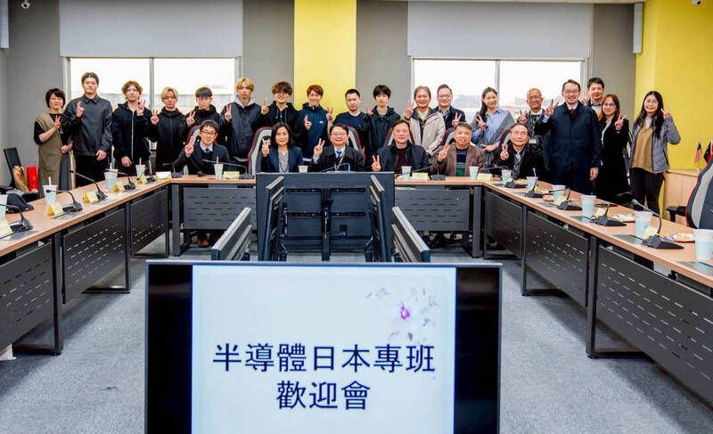 明新科大舉行歡迎會迎接首批前來學習半導體專業的日本專班學生。（明新科大提供）