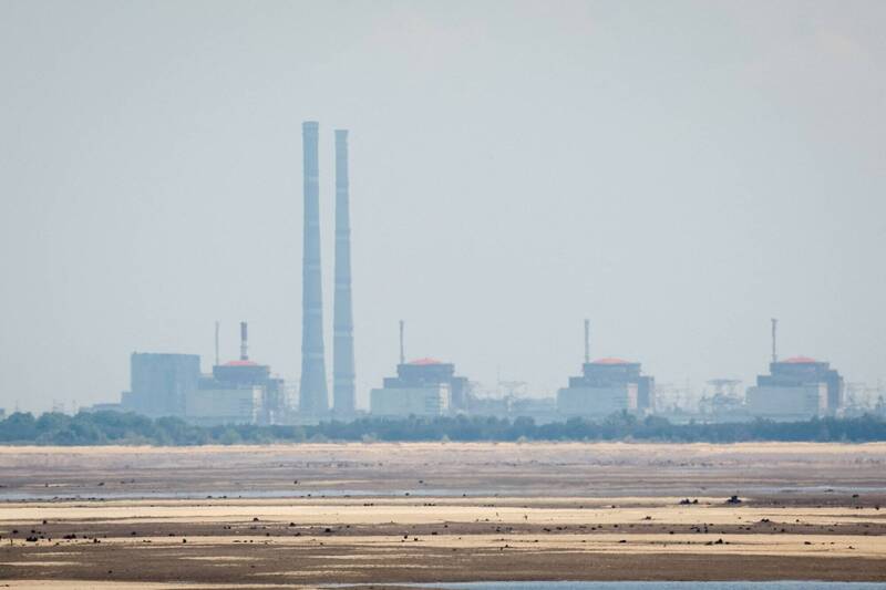 烏克蘭最大核電廠扎波羅熱核電廠，在2022年3月以來就被俄羅斯控制至今。（路透）