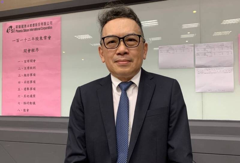 昇陽半導體（8028）今（13）日公告2025年第一季財報，受惠於再生晶圓需求強勁與成本結構持續優化，單季稅後每股盈餘達1.34元，超越去年上半年的0.96元。圖為昇陽半導體董事長蔡幸川。（資料照）