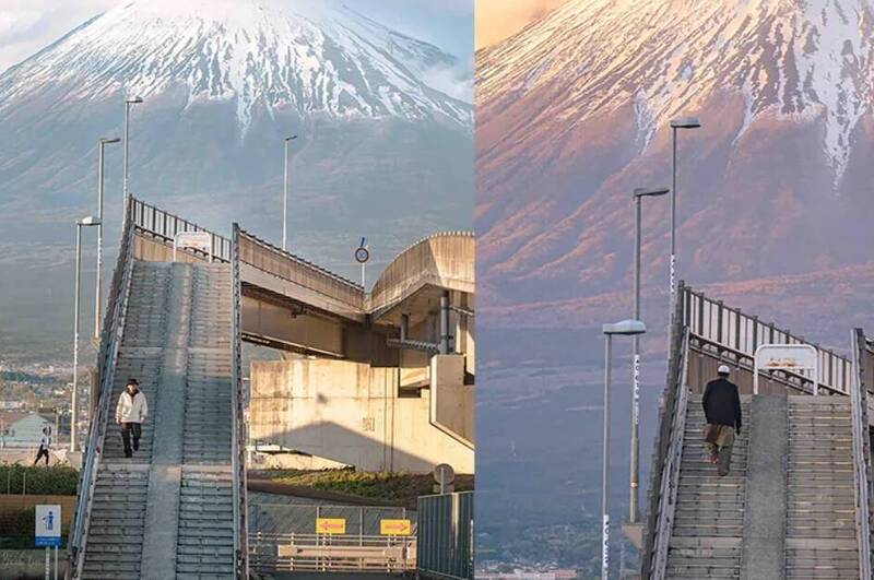 「富士山夢之大橋」成為遊客取景的熱門地點。（取自網路）