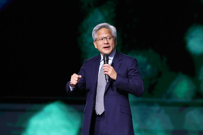 輝達黃仁勳今日抵台，密會台積電魏哲家（歐新社）　