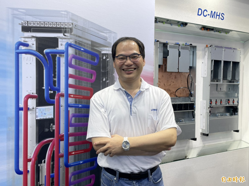 晟銘電參展台北國際電腦展（Computex）。圖為總經理羅志吉。（記者歐宇祥攝）