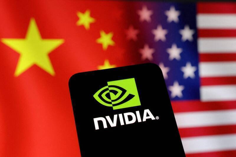 美中科技戰火蔓延，美國政府禁止輝達H20晶片輸中。示意圖 。（路透）