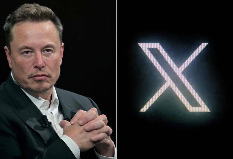 社交平台X全球發生大規模當機，馬斯克承認營運有改進空間，並宣示重回全年「24小時待命」工作模式。（法新社）
