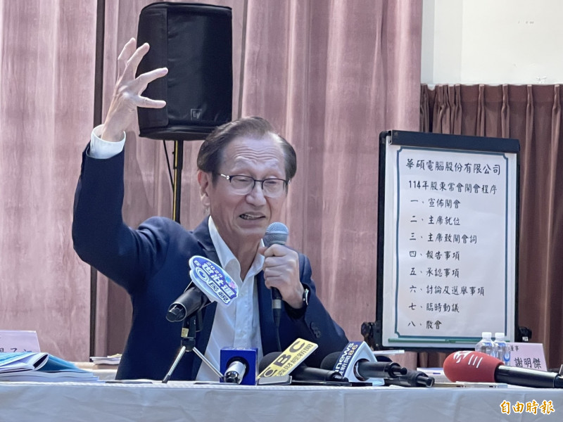 華碩董事長施崇棠。（記者卓怡君攝）