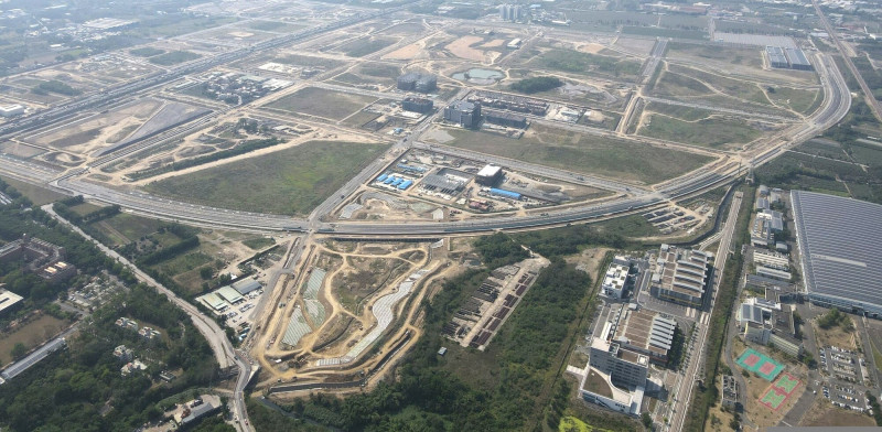 橋頭科學園區工程，力拼明年初完工。（南科管理局提供）