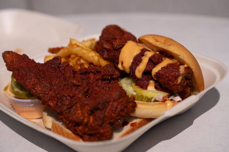 美國炸雞品牌「Dave’s Hot Chicken」主打納許維爾辣雞（Nashville hot chicken ）。（彭博）