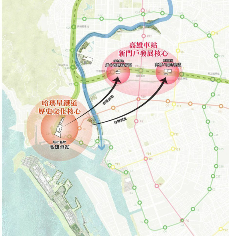 高市都委會審議通過高雄港站容積調配案。（都發局提供）