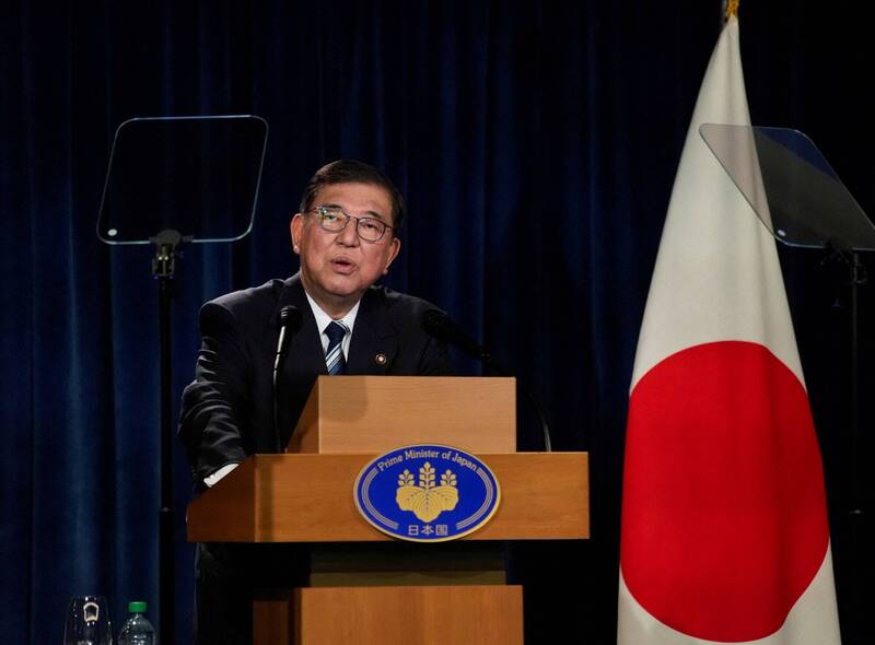 日本首相石破茂在七大工業國集團（G7）峰會閉幕時強調，日本將優先維護國家利益，不會倉促與美國達成協議。（路透）