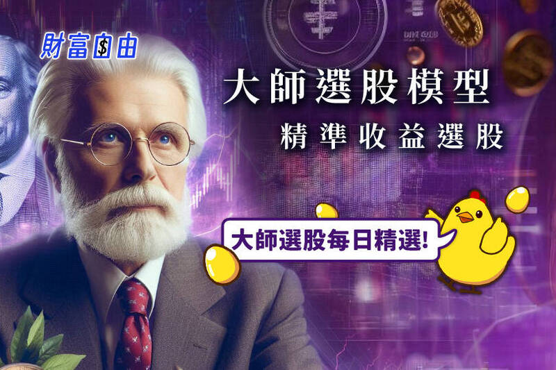 自由時報「財富自由」頻道與台灣經濟新報合作，精選【投資大師選股-價值型選股專家】，讓您投資理財更輕鬆！