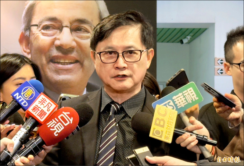 和碩董事長童子賢昨日以「川普2.0對產業的影響與因應之道」作為專題演說主軸。（記者方韋傑攝）