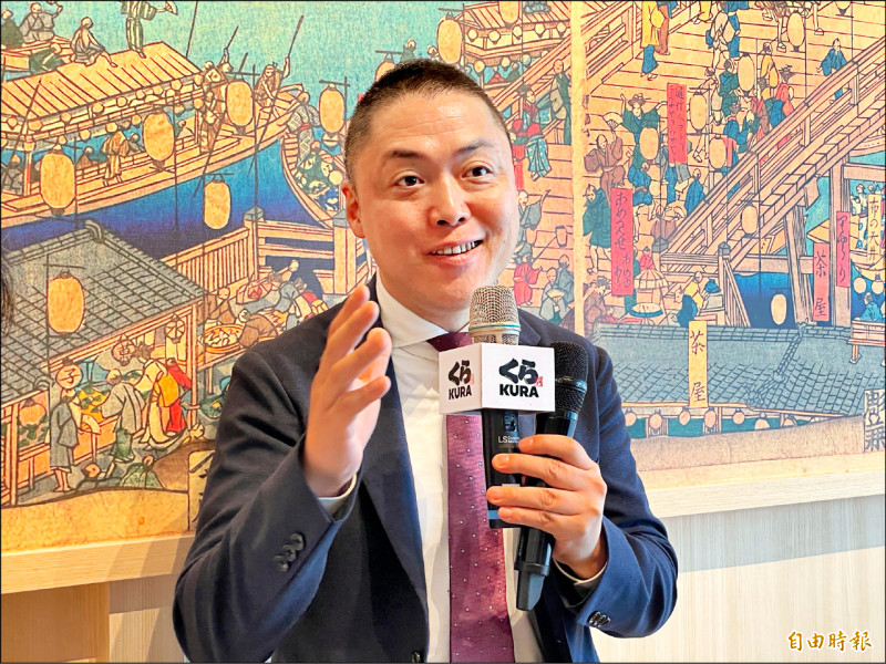 亞洲藏壽司昨召開股東會，亞洲藏壽司董事長西川健太郎表示，中國上海門市結束的決定，是為了防止擴大虧損，長期而言，整體獲利是正向的發展。（記者楊雅民攝）