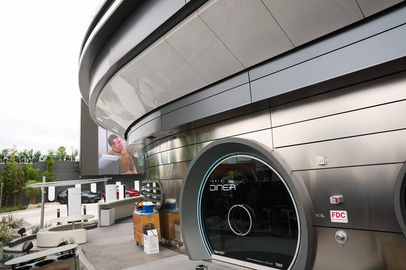 餐廳入口處。（法新社）