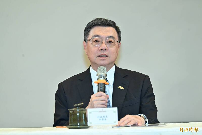 因應台美對等關稅20％，行政院院長卓榮泰於總統府記者會上說明。（記者田裕華攝）