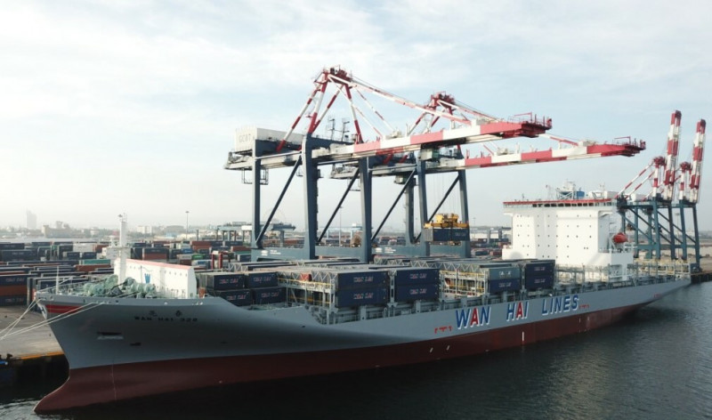 萬海7月營收124.16億元。（萬海提供）