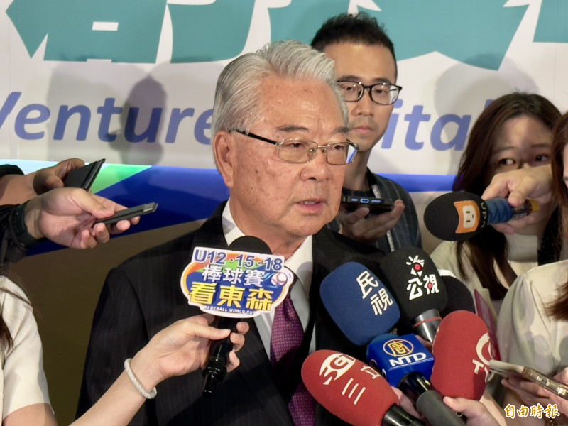 金仁寶集團總裁許勝雄今天出席台灣創投年會。（實習記者林子云攝）