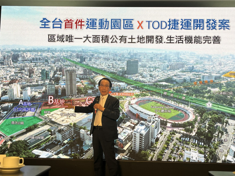 高捷O9苓雅運動園區站開發案，副市長林欽榮今率隊北上招商。（捷運局提供）