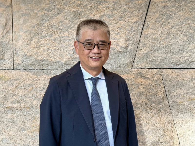 神基董事長黃明漢今日在最新法人說明會中，對未來營運展望釋出明確信心。（記者方韋傑攝）