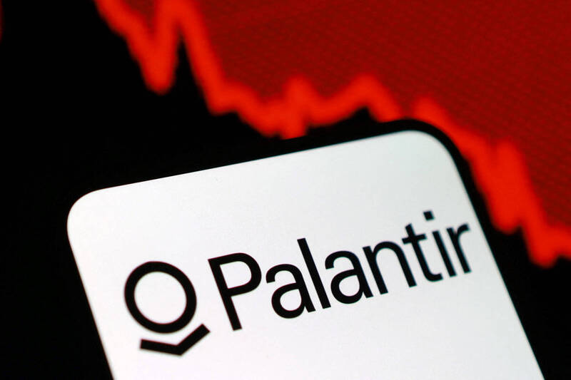 美國數據分析巨擘「帕蘭泰爾（Palantir）」股價已經連續6個交易日下跌，創下自2024年4月以來最長的連跌紀錄。（示意圖，路透）