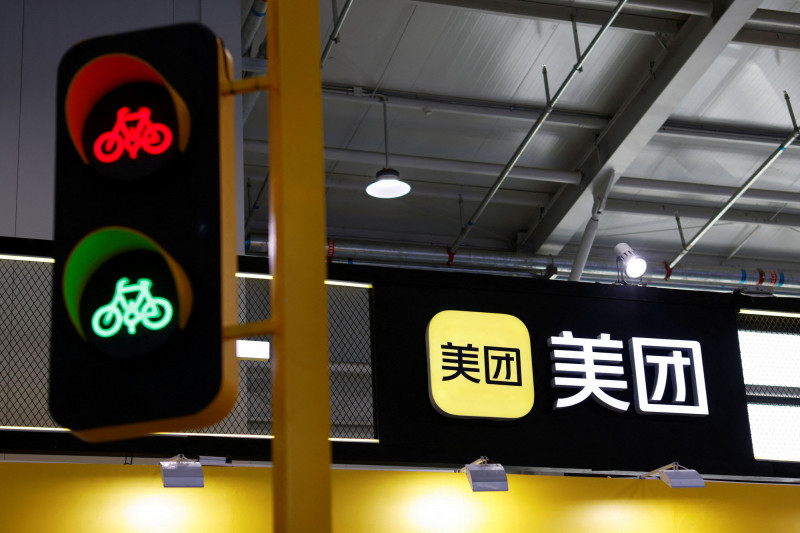 中國外賣平台美團第2季淨利暴跌97%。(路透)