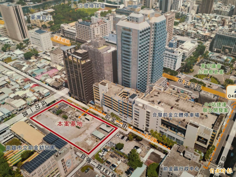 亞洲資產管理中心高雄專區內首宗公辦都更招商，基地前身為幼兒園舊址，將蓋A級商辦。（記者王榮祥攝）