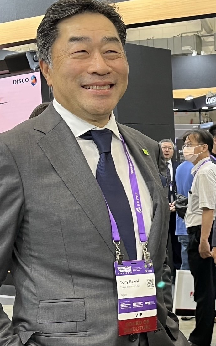 東京威力科創(TEL)社長兼執行長河合利樹,昨晚密會台積電董事長魏哲家「賠罪」?(記者洪友芳攝)