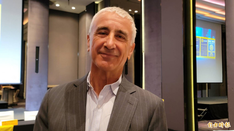 台灣先生谷月涵。（記者卓怡君攝）