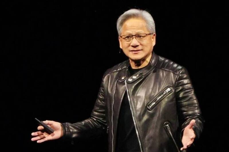 黃仁勳表示，中國「落後美國幾納秒」，所以「我們必須去競爭」。 （路透）