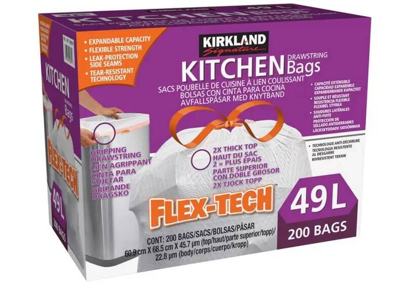 科克蘭拉繩式垃圾袋。（翻攝自網路）