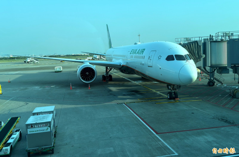 長榮航空桃園-達拉斯航線以波音787-900機型飛航。（記者劉信德攝）