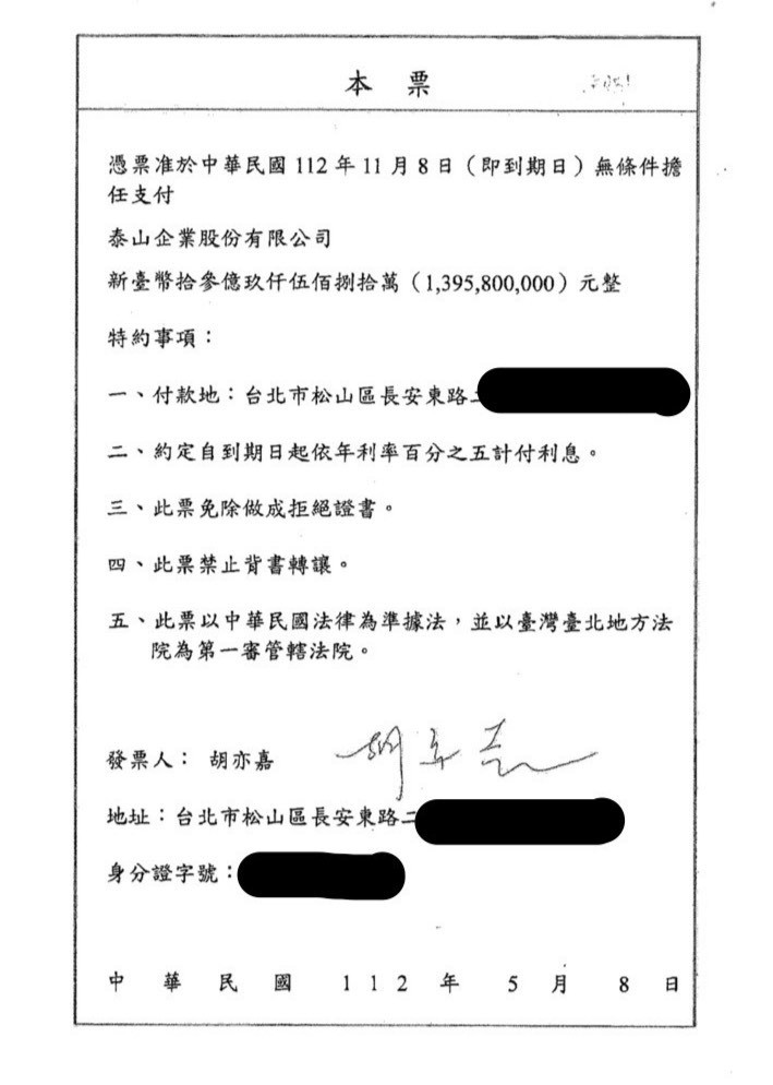 泰山控胡亦嘉侵占14億 台新銀任由街口金科搬空帳戶
